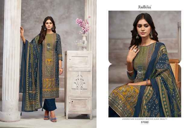 Radhika Fashion Azara Beauty Silk Musline Dress Material (4 pcs Catalogue)