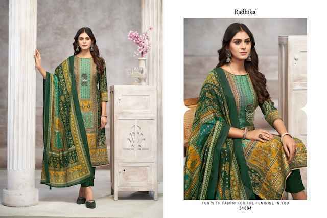 Radhika Fashion Azara Beauty Silk Musline Dress Material (4 pcs Catalogue)