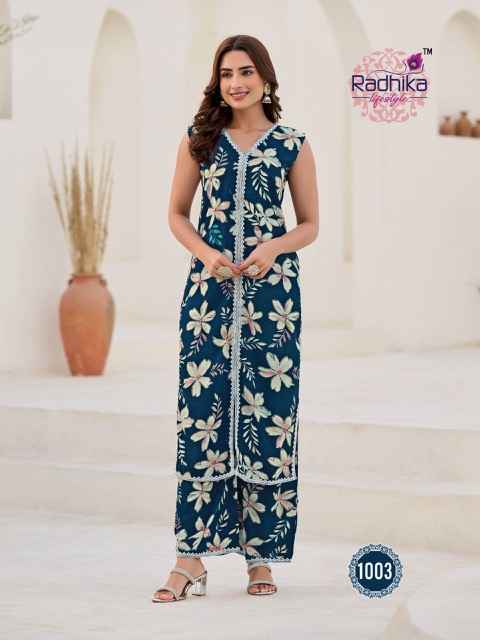 Radhika Lifestyle Evergreen Vol-1 Rayon Kurti With Plazzo Wholesale Price (8 pcs Catalogue)