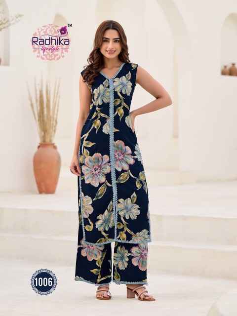 Radhika Lifestyle Evergreen Vol-1 Rayon Kurti With Plazzo Wholesale Price (8 pcs Catalogue)