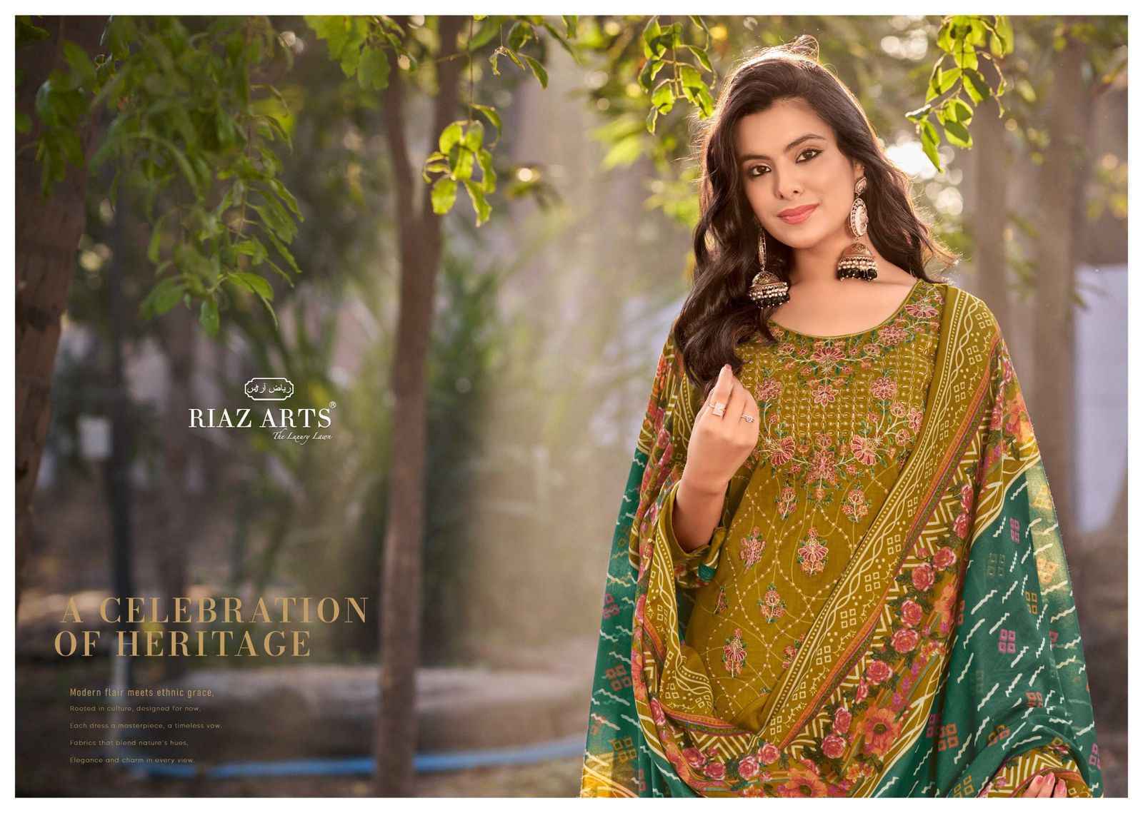 Riaz Arts Elan Vol 2 Wholesale Karachi Lawn Dress Material ( 6 pcs Catalogue )