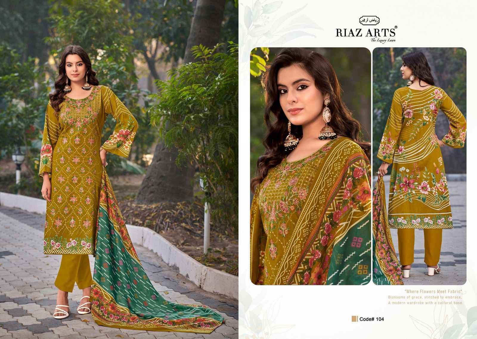 Riaz Arts Elan Vol 2 Wholesale Karachi Lawn Dress Material ( 6 pcs Catalogue )