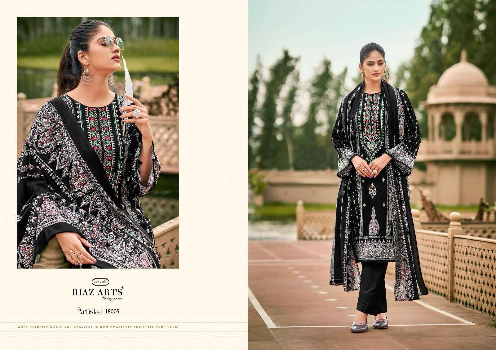 Riaz Arts The Artist Vol 5 Suits Wholesale  Lawn Cotton Dress Material ( 8 pcs Catalogue )