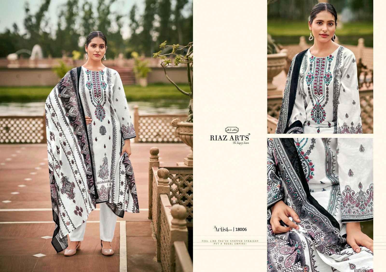 Riaz Arts The Artist Vol 5 Suits Wholesale  Lawn Cotton Dress Material ( 8 pcs Catalogue )