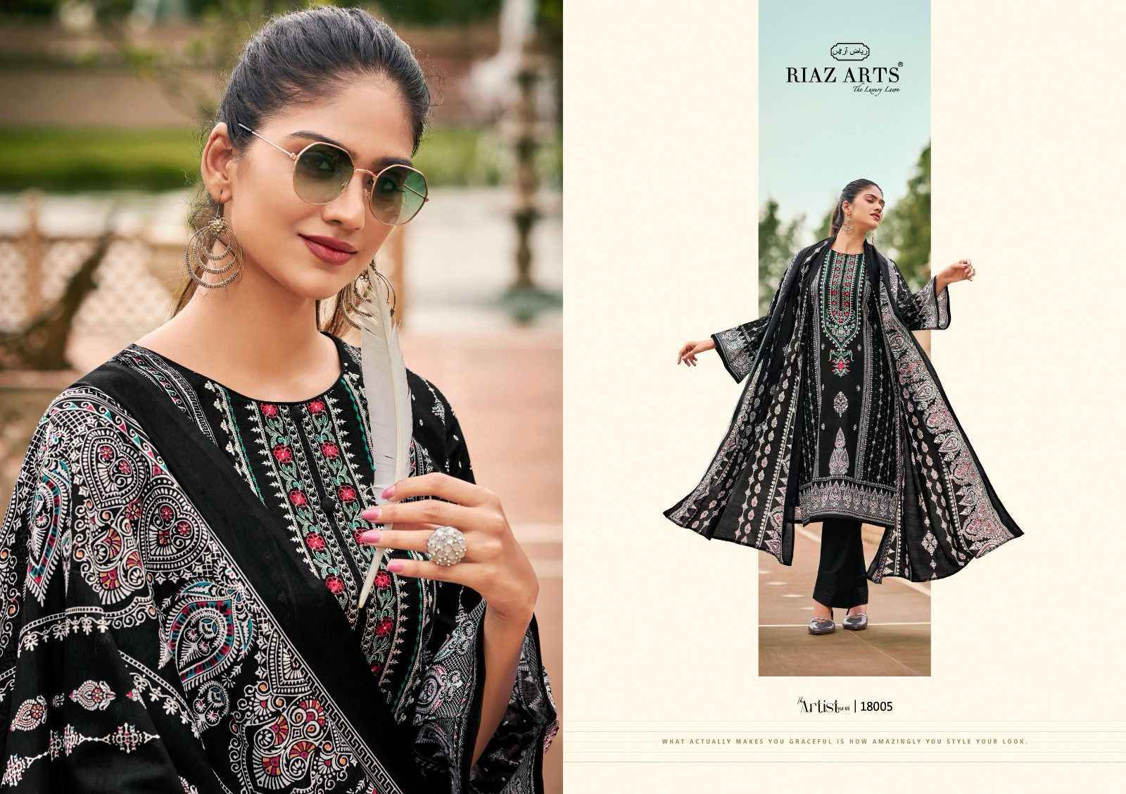 Riaz Arts The Artist Vol 5 Suits Wholesale  Lawn Cotton Dress Material ( 8 pcs Catalogue )