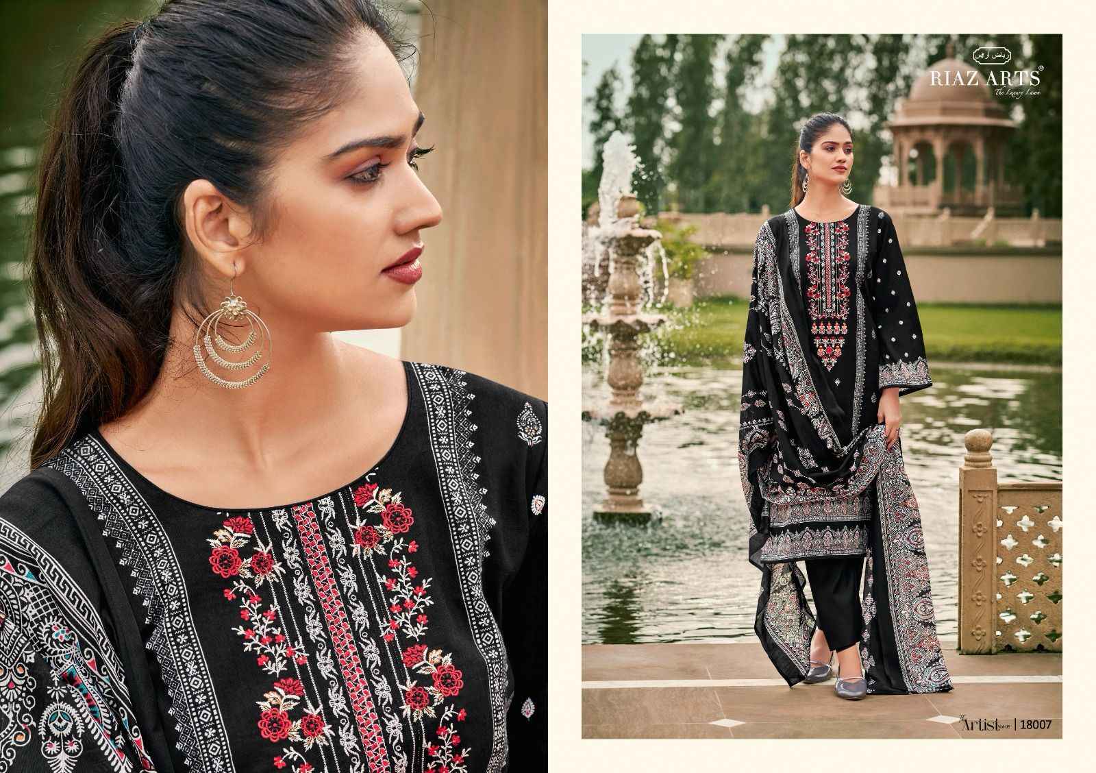 Riaz Arts The Artist Vol 5 Suits Wholesale  Lawn Cotton Dress Material ( 8 pcs Catalogue )