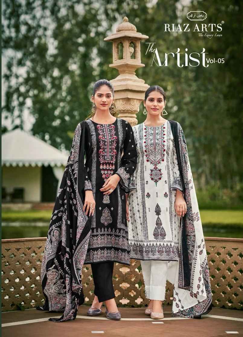 Riaz Arts The Artist Vol 5 Suits Wholesale  Lawn Cotton Dress Material ( 8 pcs Catalogue )