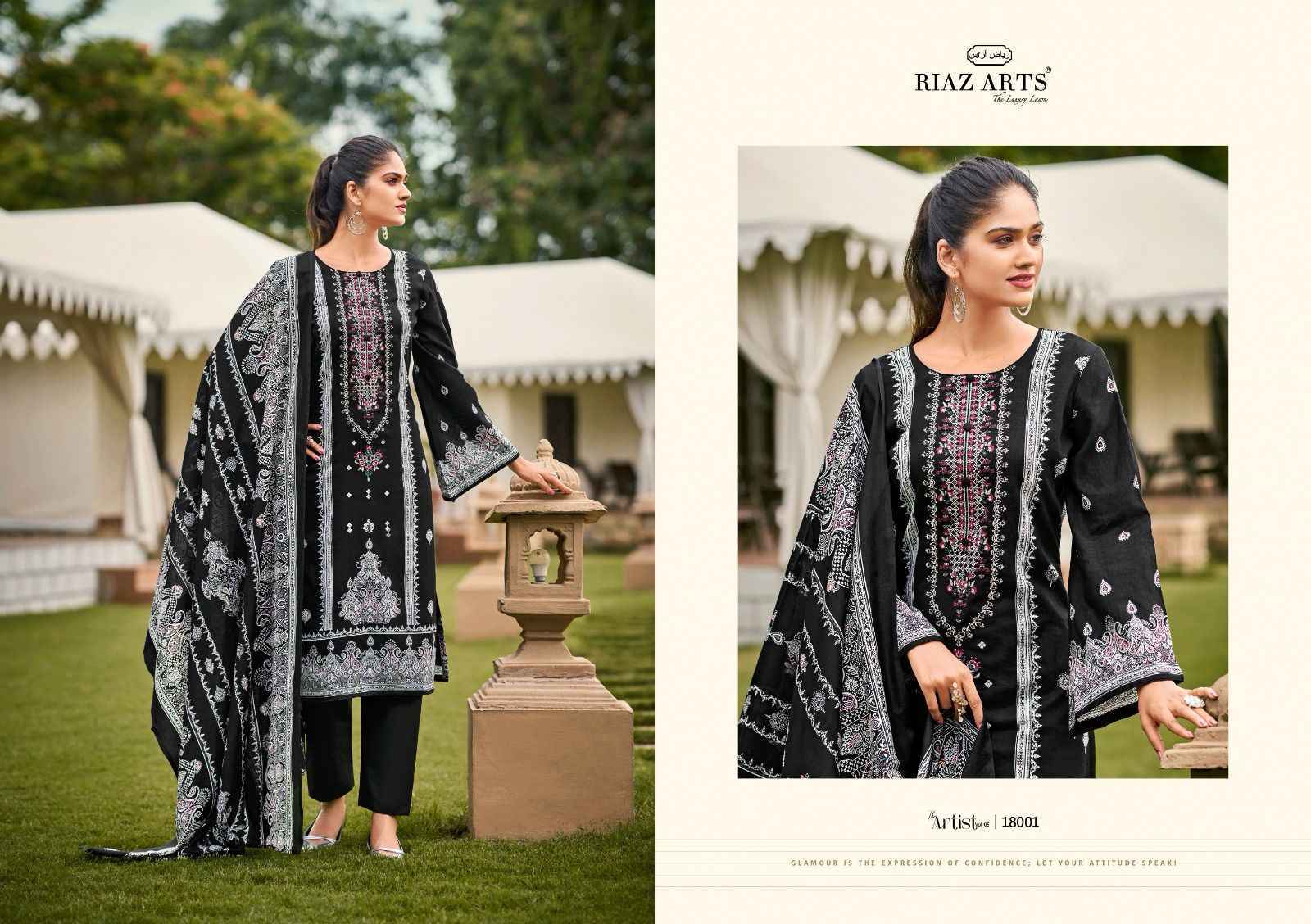 Riaz Arts The Artist Vol 5 Suits Wholesale  Lawn Cotton Dress Material ( 8 pcs Catalogue )