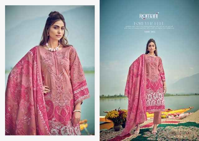 Romani Aarzu Vol-15 Cotton Dress Material wholesale Price (8 pcs Catalogue)