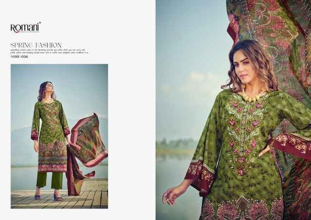 Romani Aarzu Vol-15 Cotton Dress Material wholesale Price (8 pcs Catalogue)