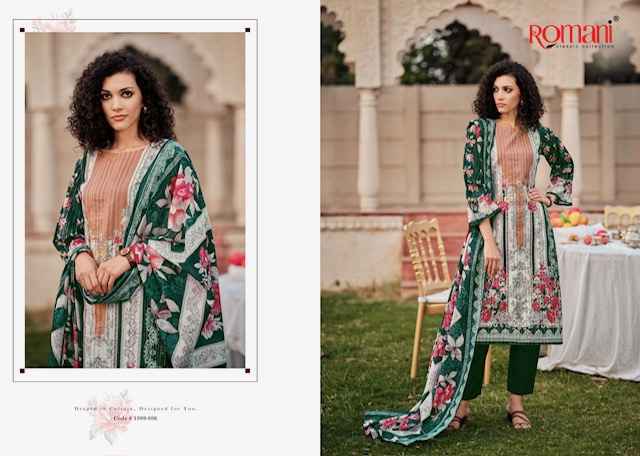 Romani Saniya Cotton Dress Material Wholesale Price ( 8 pcs Catalogue )