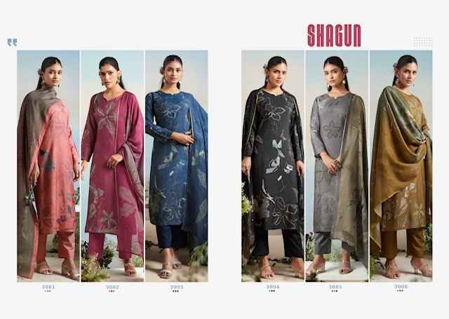 Rupali Fashion Shagun Suits Wholesale - Viscouse Musline Dress Material ( 6 pcs Catalogue )