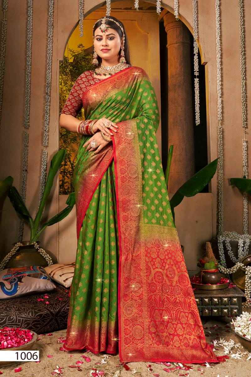Saroj Vrindavan Dola Saroski Vol 1 Dola Silk Saree ( 6 Pcs Catalogue )