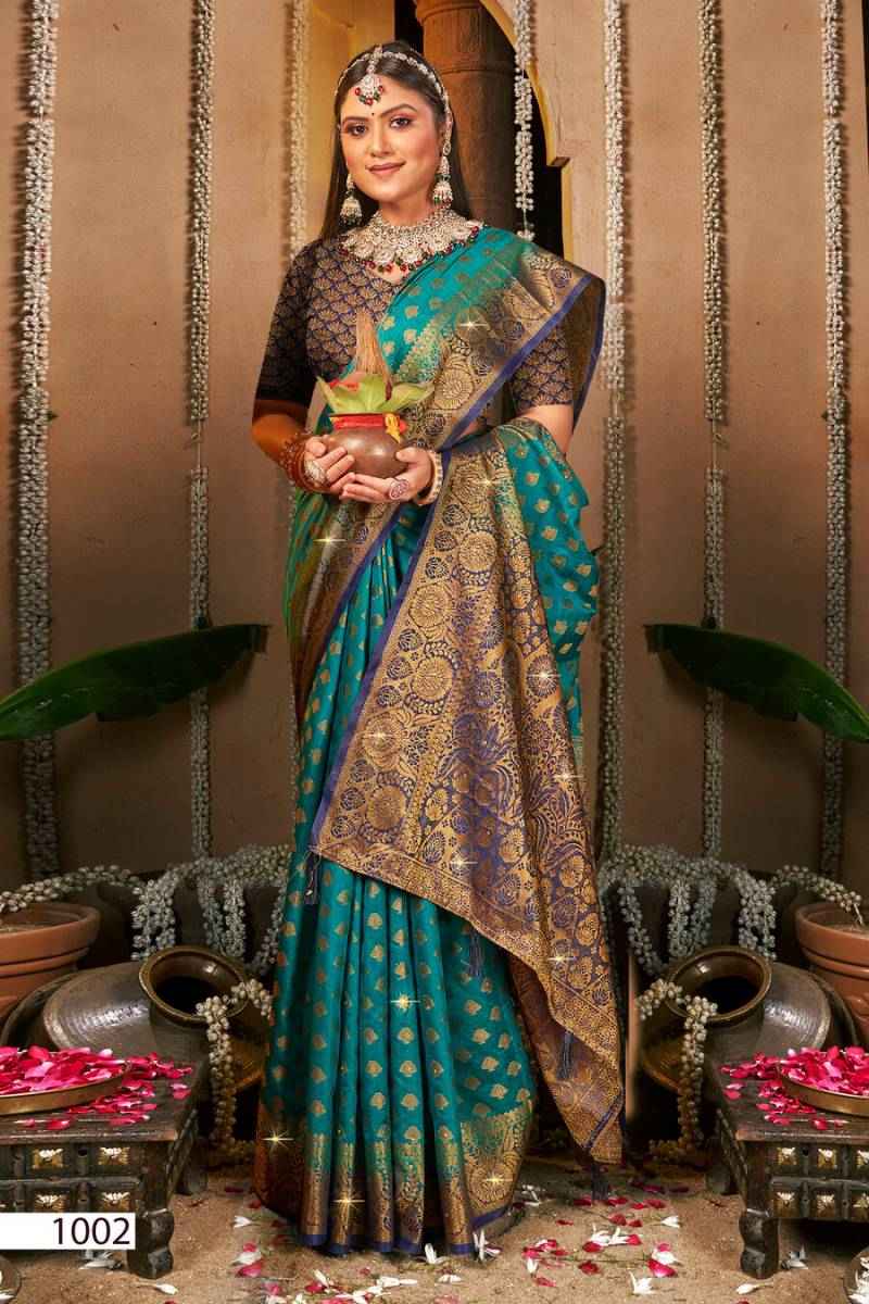Saroj Vrindavan Dola Saroski Vol 1 Dola Silk Saree ( 6 Pcs Catalogue )