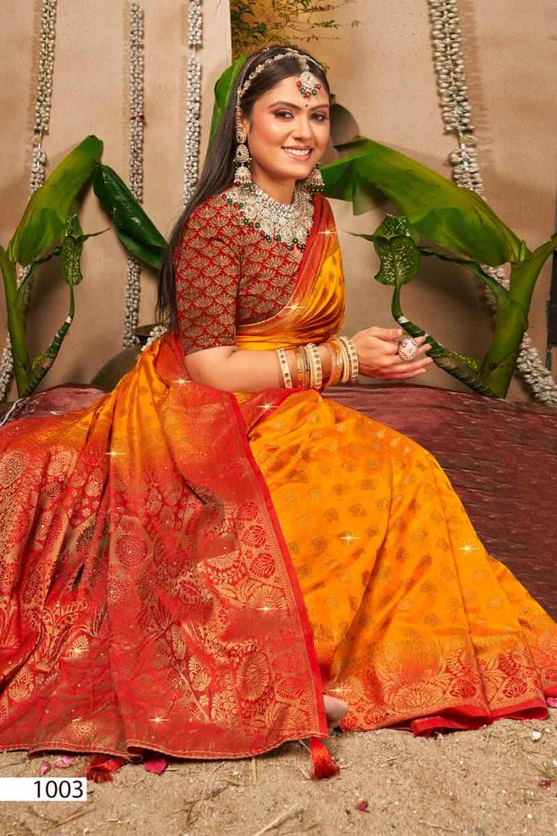 Saroj Vrindavan Dola Saroski Vol 1 Dola Silk Saree ( 6 Pcs Catalogue )