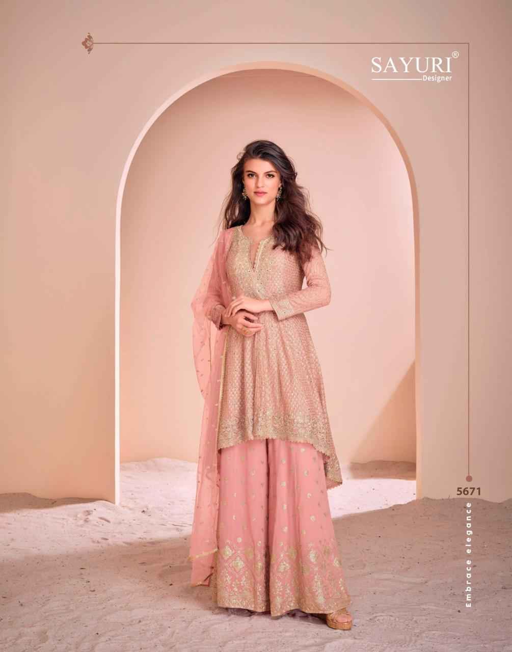 Sayuri Designer Aayna Nx Readumade Georgette Suit Wholesale Price ( 2 Pcs Catalog )