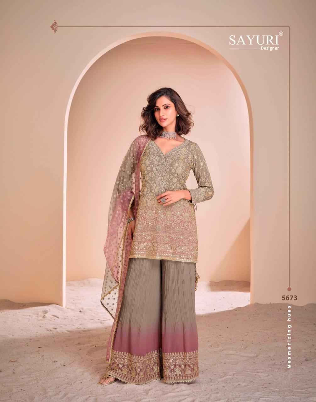 Sayuri Designer Aayna Nx Readumade Georgette Suit Wholesale Price ( 2 Pcs Catalog )