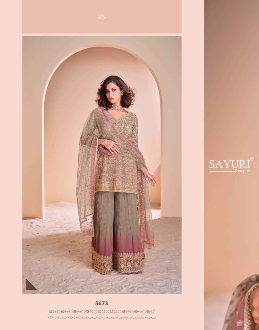 Sayuri Designer Aayna Nx Readumade Georgette Suit Wholesale Price ( 2 Pcs Catalog )