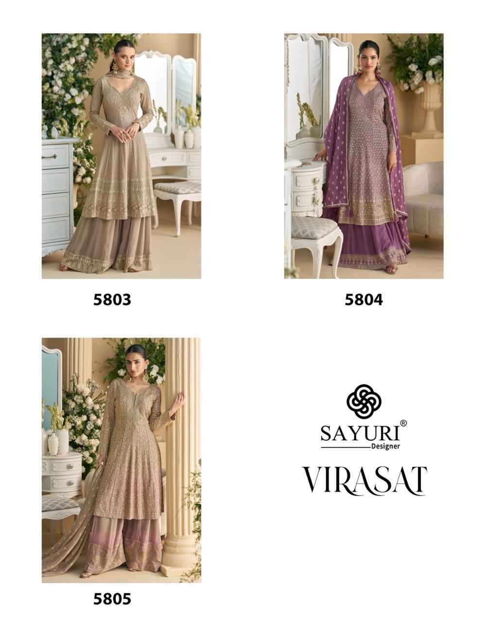 Sayuri Designer Virasat Readymade Georgette Suit Wholesale Price ( 3 Pcs Catalog )