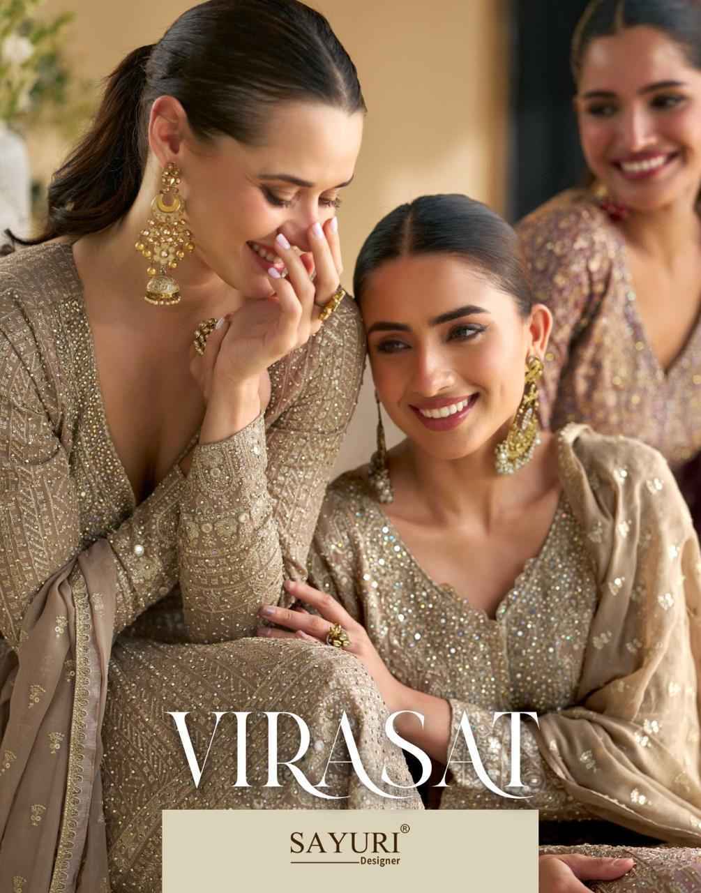 Sayuri Designer Virasat Readymade Georgette Suit Wholesale Price ( 3 Pcs Catalog )