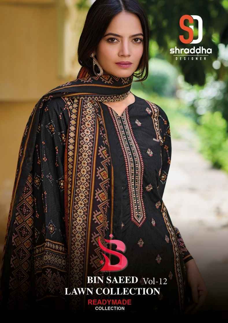 Shraddha Designer Bin Saeed Vol 12 Wholesale Readymade Suits ( 4 pcs Catalogue )