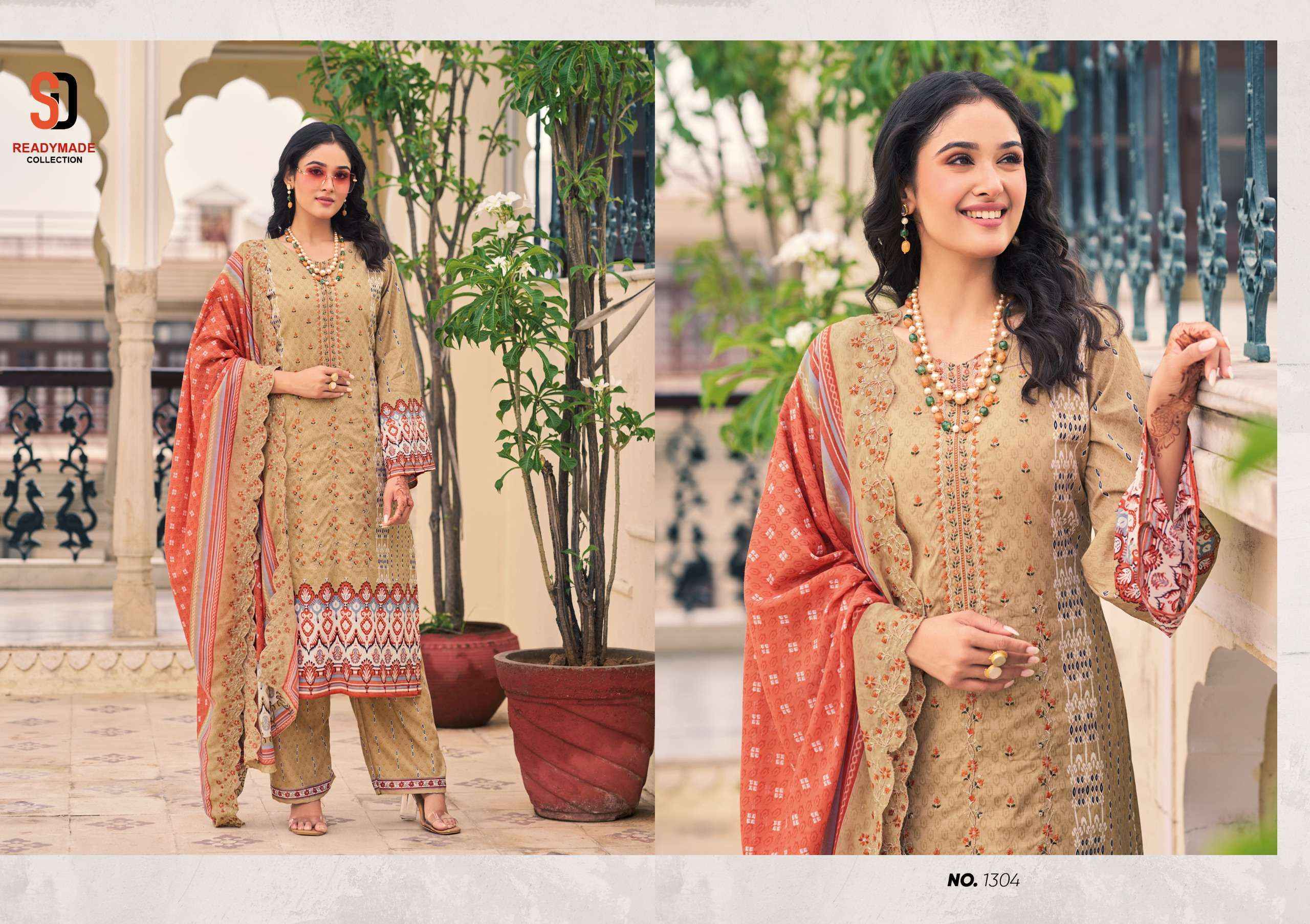 Shraddha Designer Bin Saeed Vol 13 Readymade Cotton suits ( 8 pcs Catalogue )