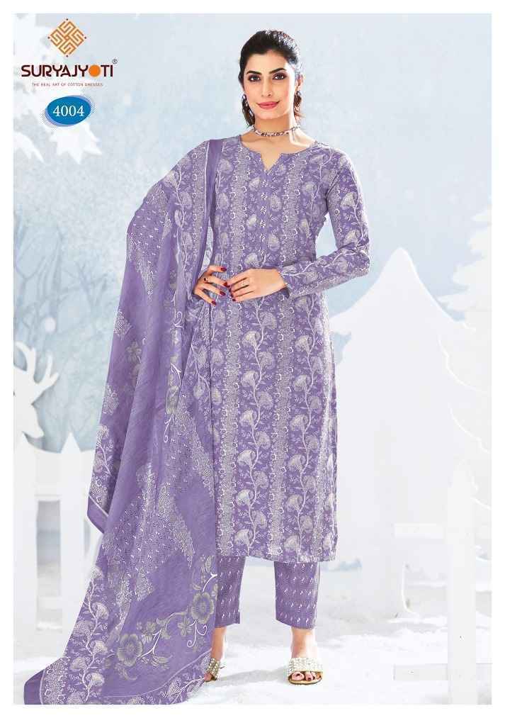 Suryajyoti Ice Look Vol 4 Cotton Salwar Kameez Wholesale Price ( 8 Pcs Catalog )