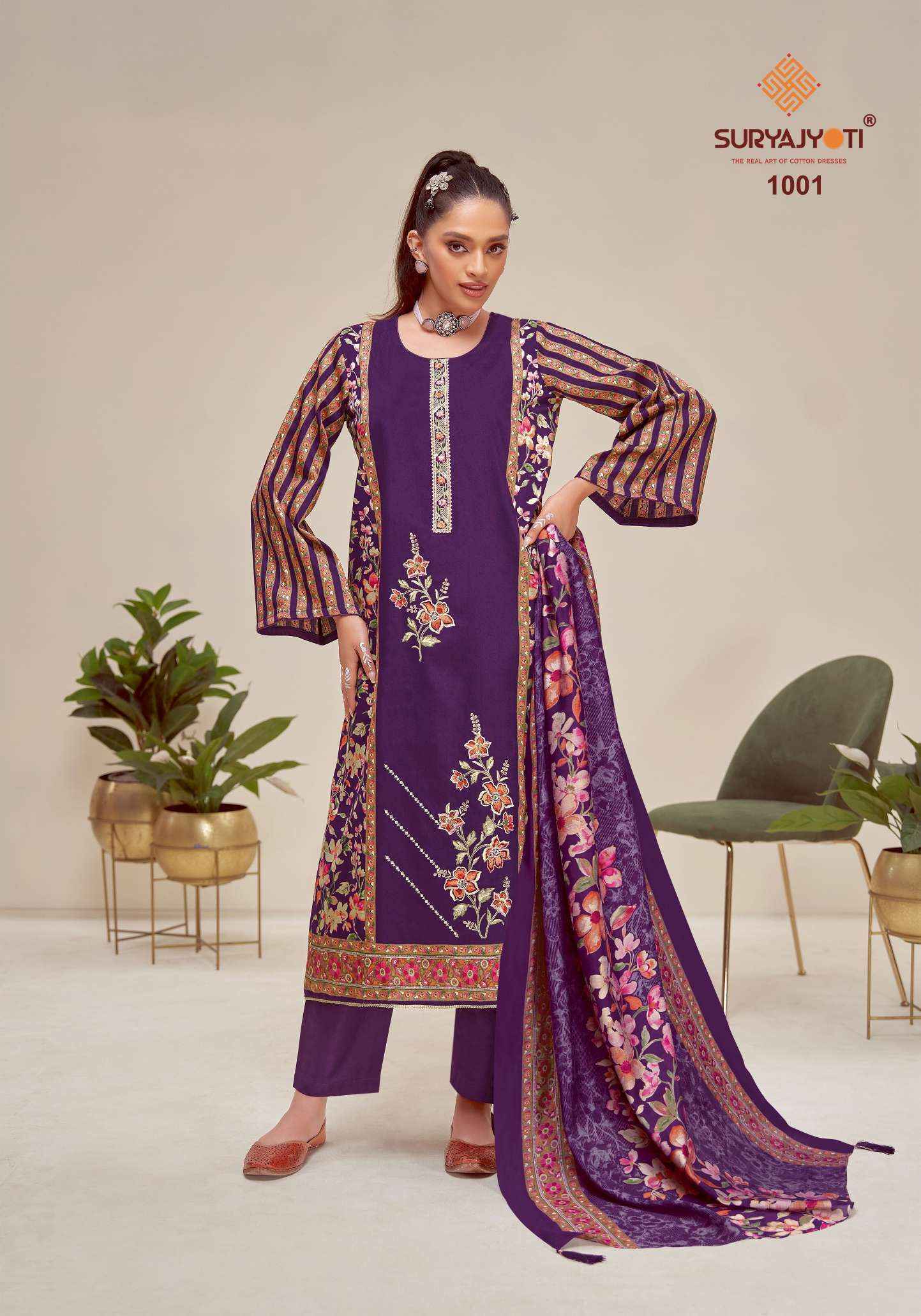 Suryajyoti Kaamini Vol-1 - Jam Satin Dress Material Wholesale Price (6 pcs Catalogue)