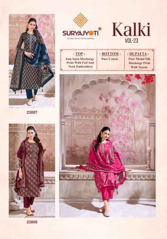 Suryajyoti Kalki Vol 23 Suits Wholesale ( 8 Pcs Catalogue )