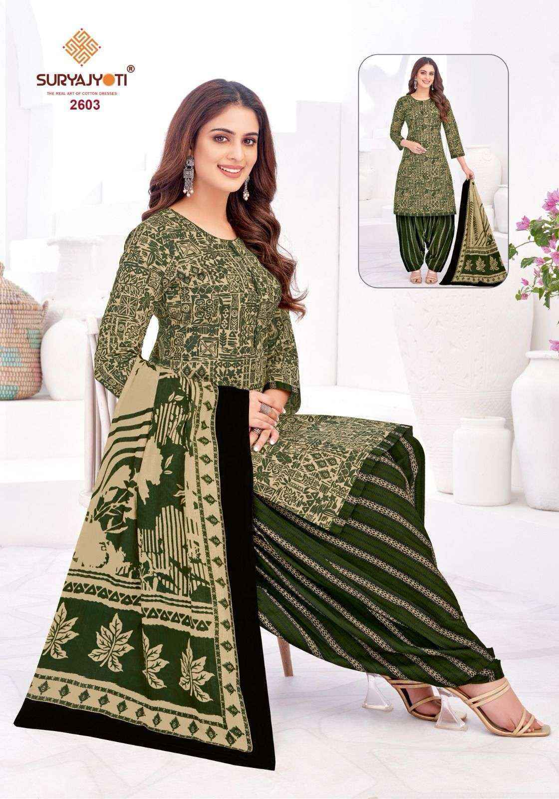 Suryajyoti Patiala Kudi Vol 26 Cotton Dress Material - Surat Wholesale Market ( 10 pcs Catalogue )