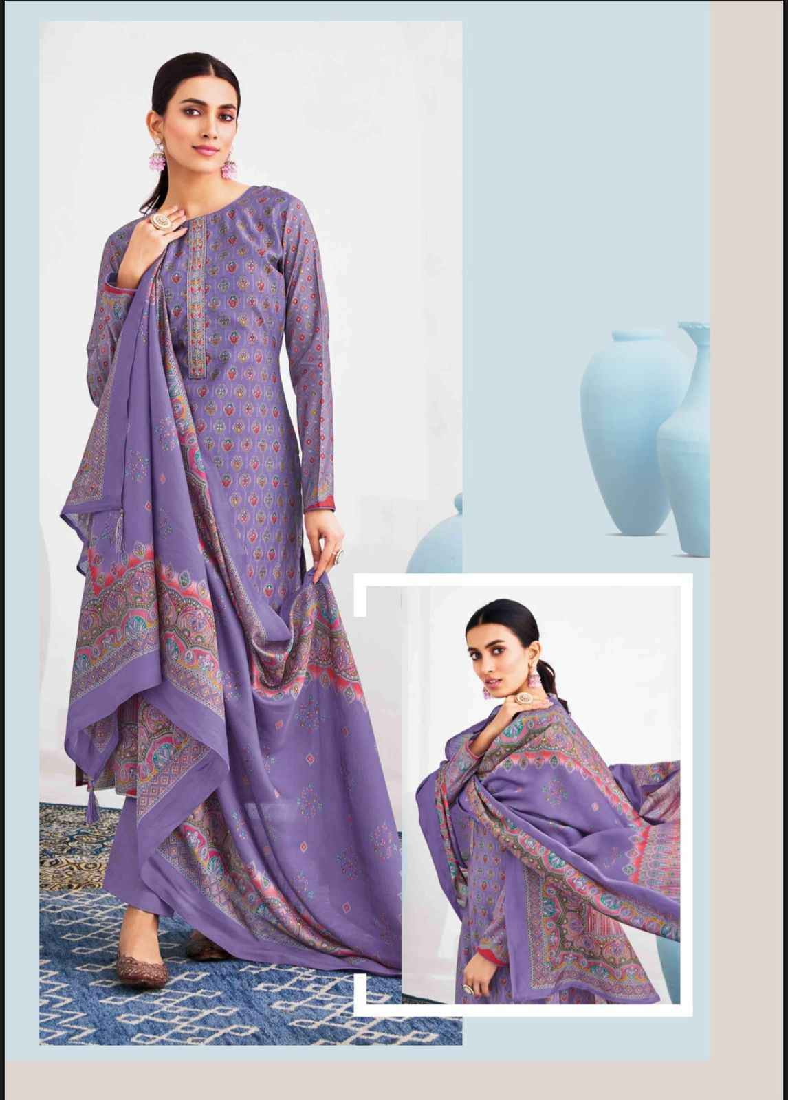 Suryajyoti Pushpa Vol 12 Fancy Work Modal Ladies Suit Wholesale Price ( 8 Pcs Catalog )