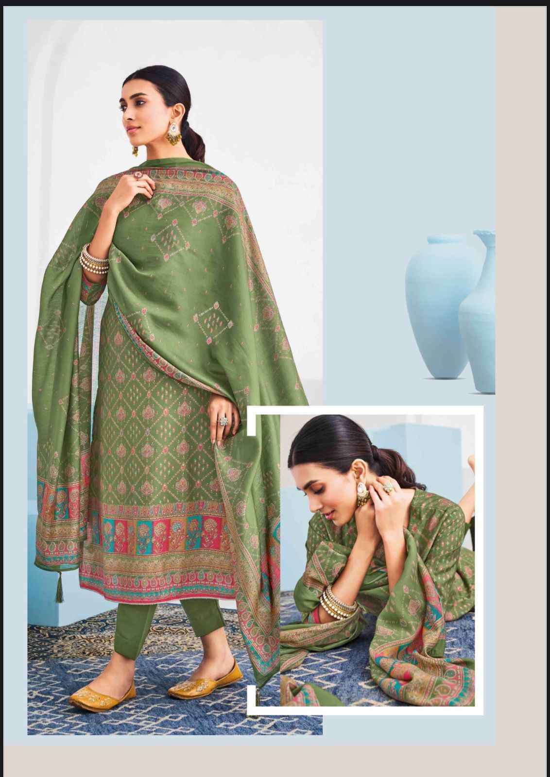 Suryajyoti Pushpa Vol 12 Fancy Work Modal Ladies Suit Wholesale Price ( 8 Pcs Catalog )