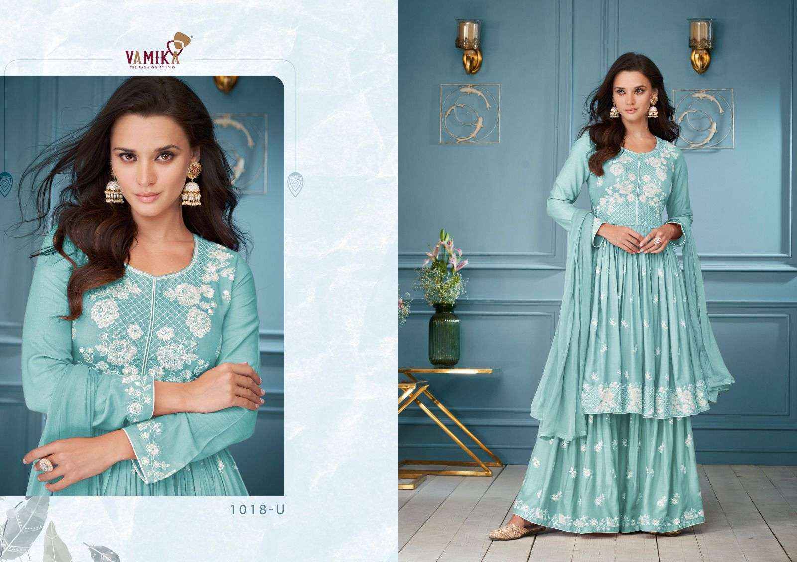 Vamika Lakhnavi Vol 3 Hit List Readymade Lucknowi Palazzo Set Wholesale Price ( 5 Pcs Catalog )