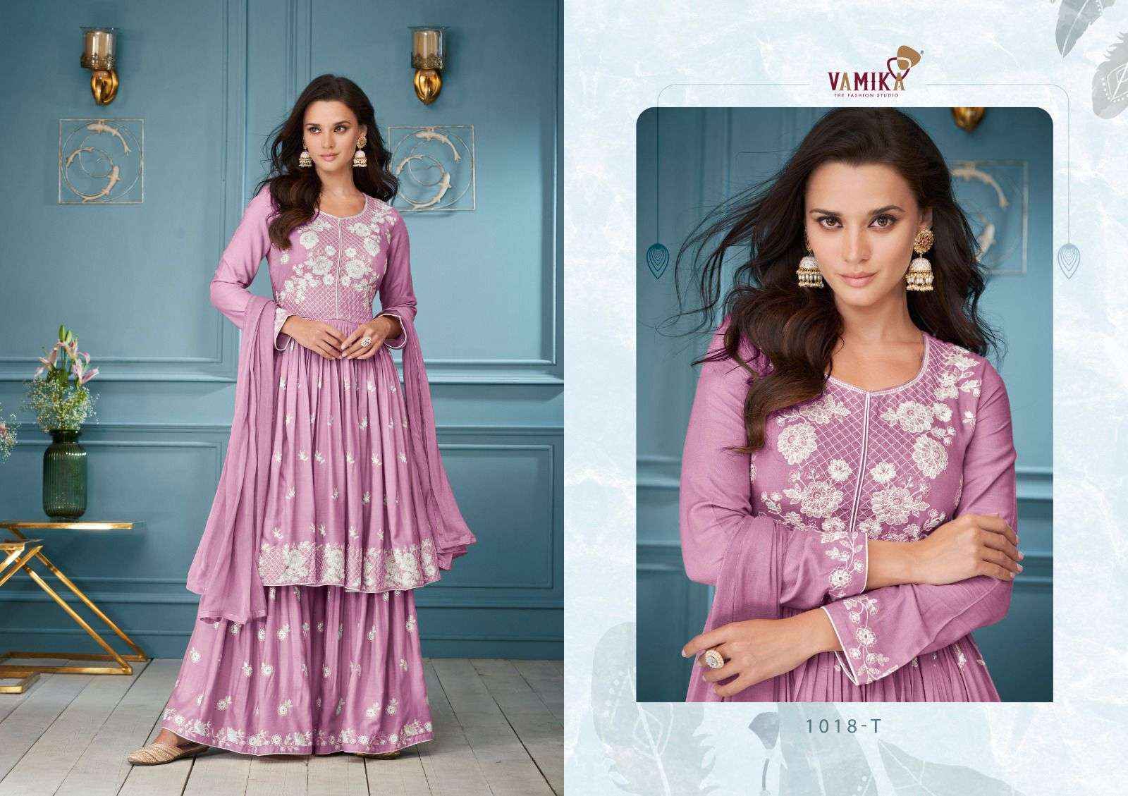 Vamika Lakhnavi Vol 3 Hit List Readymade Lucknowi Palazzo Set Wholesale Price ( 5 Pcs Catalog )