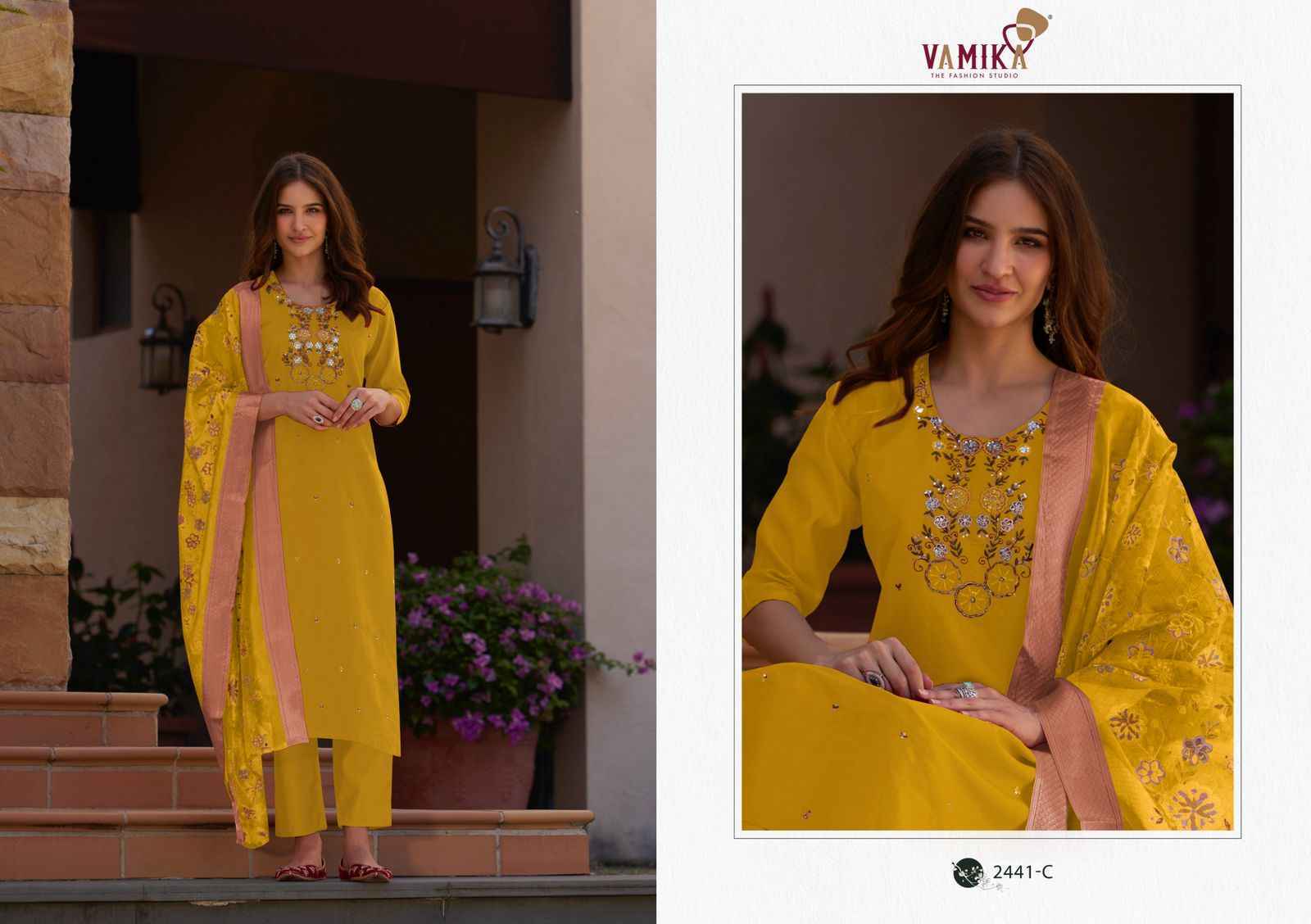 Vamika Nx Jannat Vol 1 Viscos Vertican Silk Kurti Combo ( 4 pcs Catalogue )
