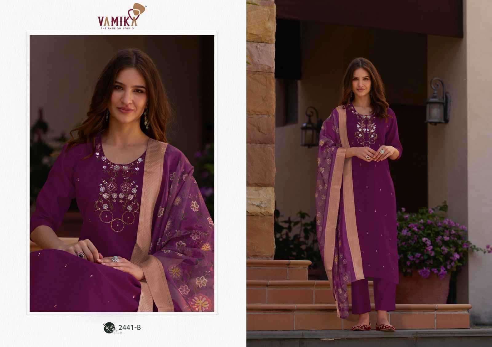 Vamika Nx Jannat Vol 1 Viscos Vertican Silk Kurti Combo ( 4 pcs Catalogue )