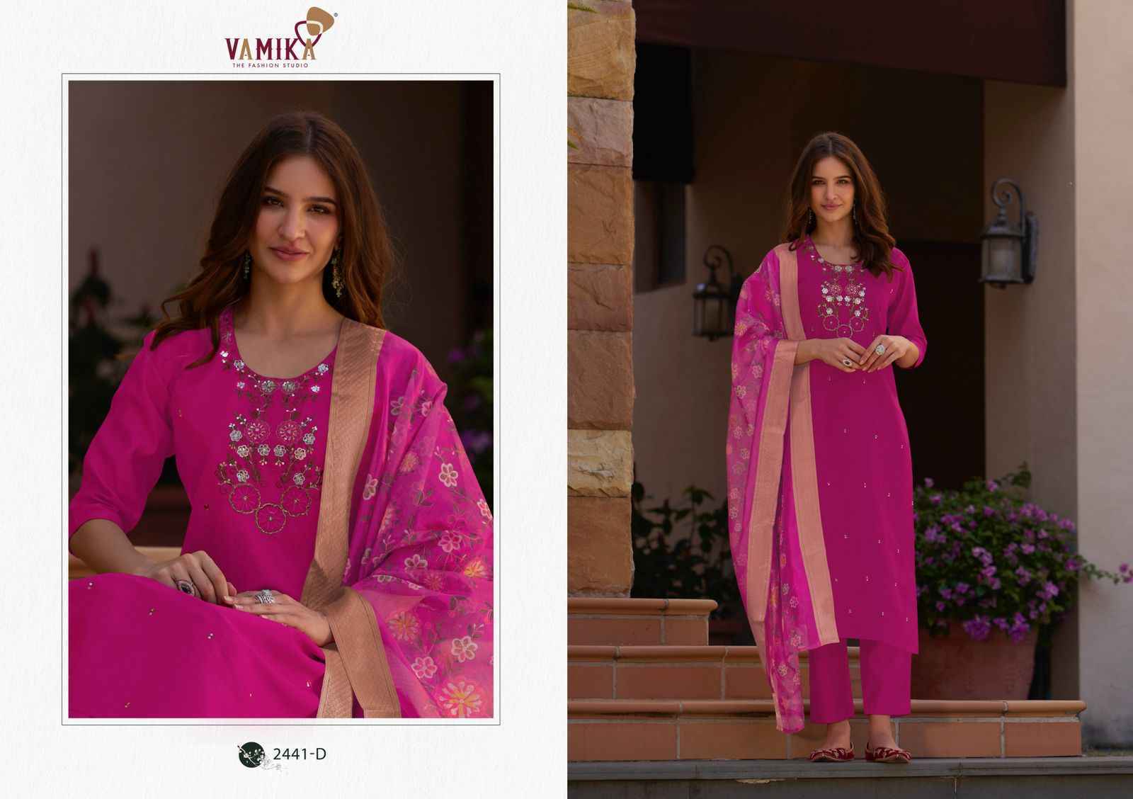 Vamika Nx Jannat Vol 1 Viscos Vertican Silk Kurti Combo ( 4 pcs Catalogue )