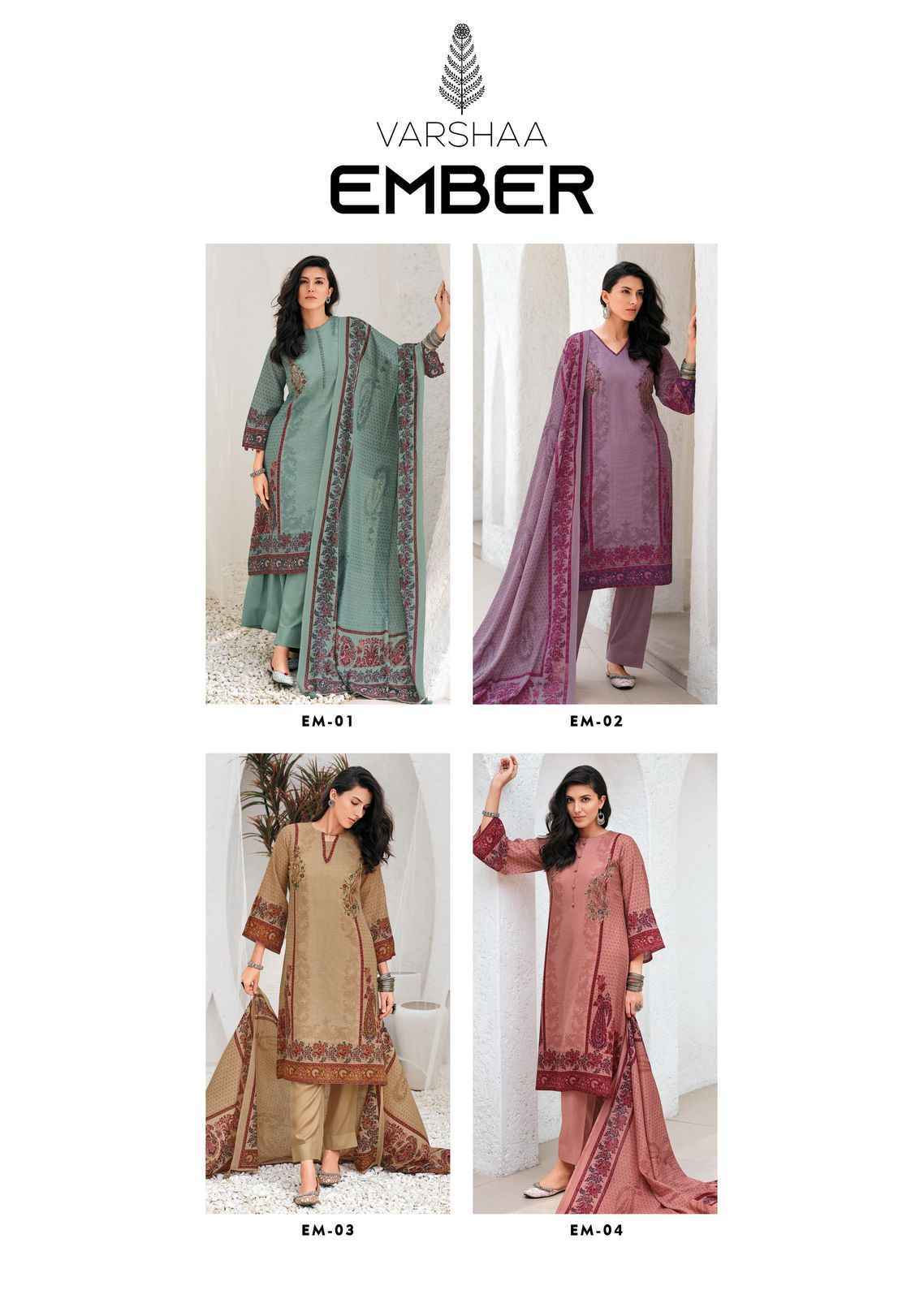 Varsha Fashion Ember Excel Cotton Dress Material ( 4 pcs Catalogue )