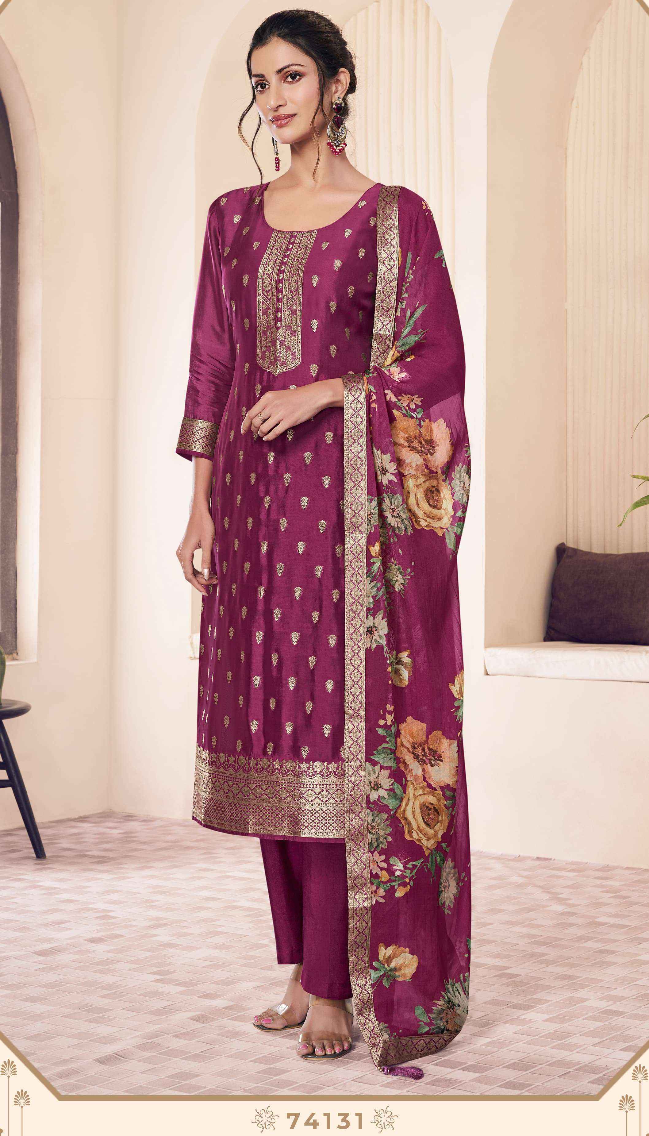 Vinay Fashion Kuleesh Noraa Vol 2 Silk Jacquard Salwar Kameez Wholesale Price ( 5 Pcs Catalog )