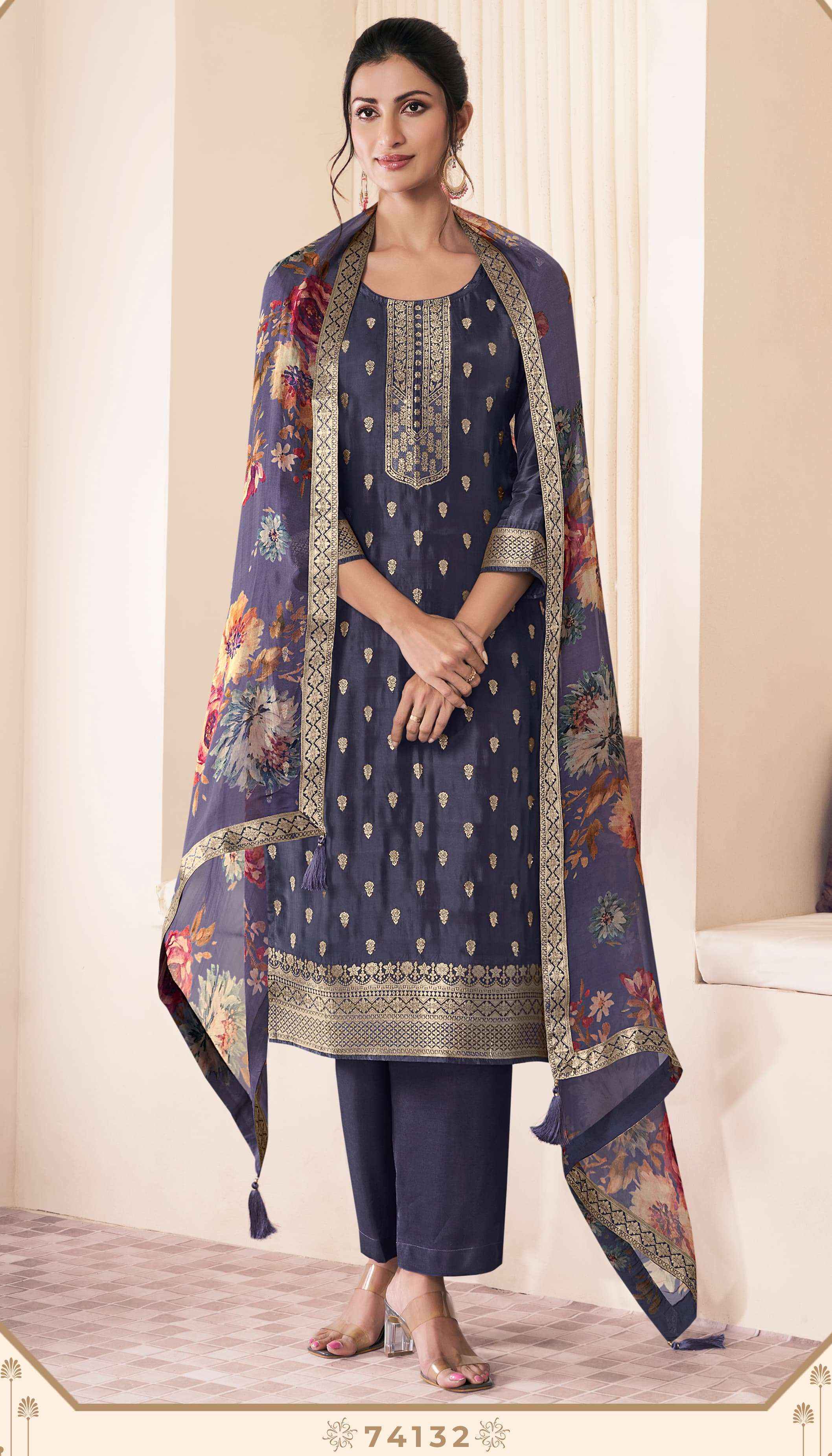 Vinay Fashion Kuleesh Noraa Vol 2 Silk Jacquard Salwar Kameez Wholesale Price ( 5 Pcs Catalog )