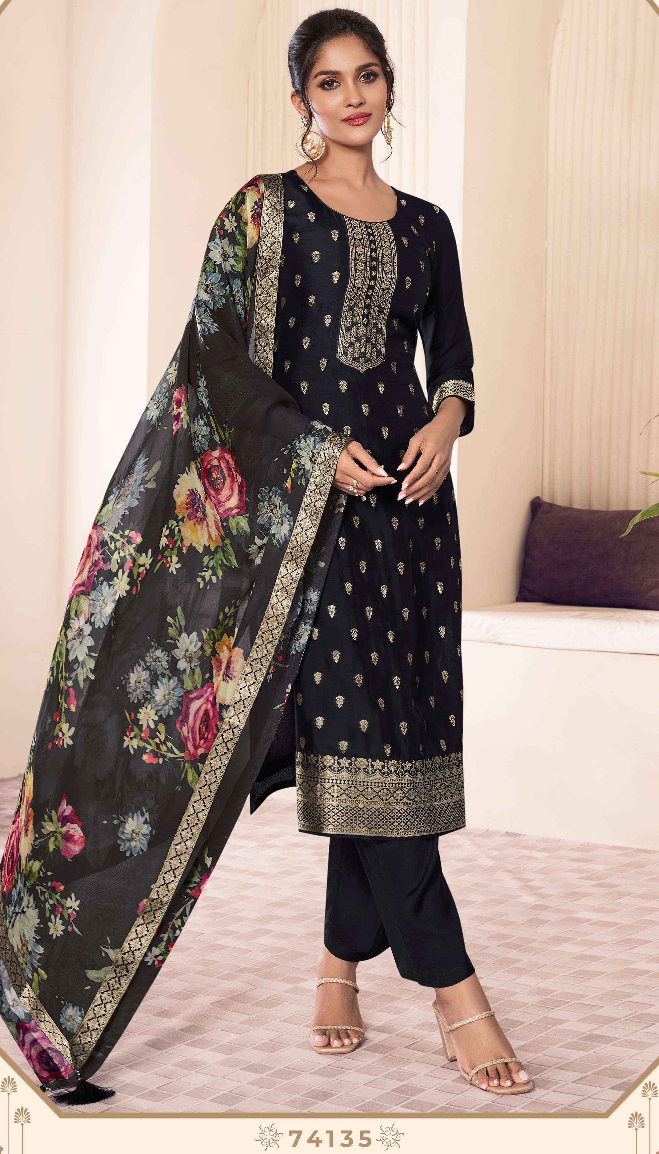 Vinay Fashion Kuleesh Noraa Vol 2 Silk Jacquard Salwar Kameez Wholesale Price ( 5 Pcs Catalog )