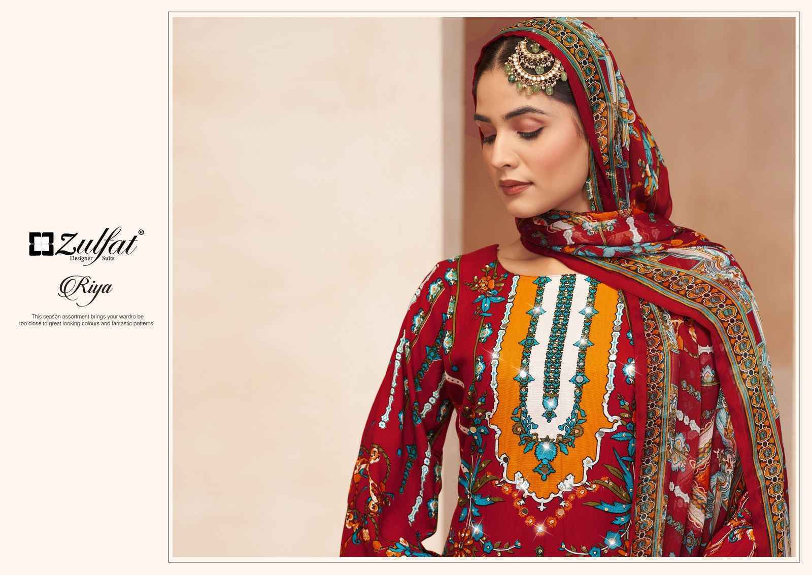 Zulfat Designer Riya Wholesal Viscouse Rayon Dress Material ( 6 pcs Catalogue )