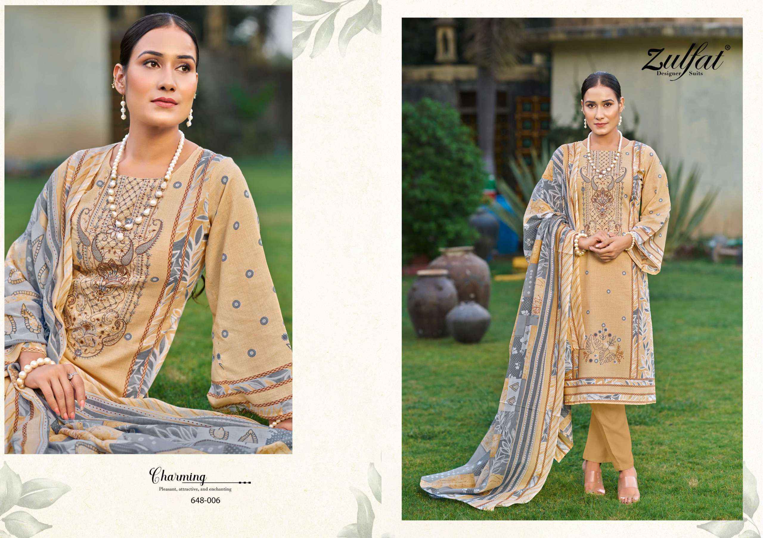 Zulfat Gulnaaz Vol 3 Cotton Pakistani Suits  ( 8 pcs Catalogue)