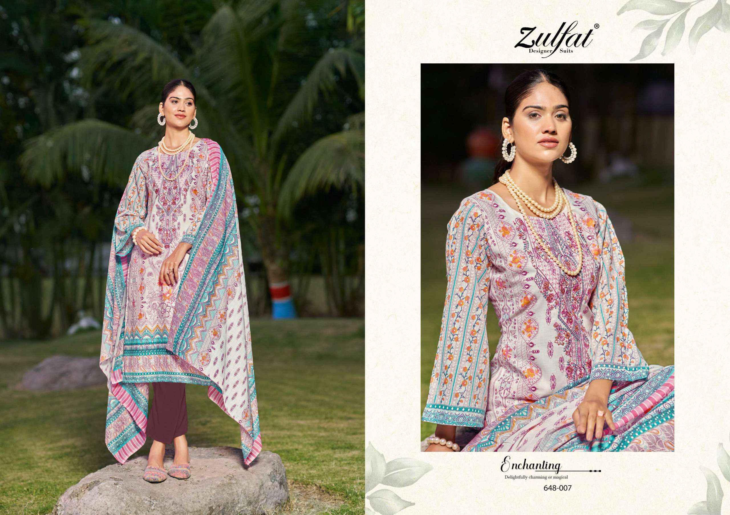 Zulfat Gulnaaz Vol 3 Cotton Pakistani Suits  ( 8 pcs Catalogue)