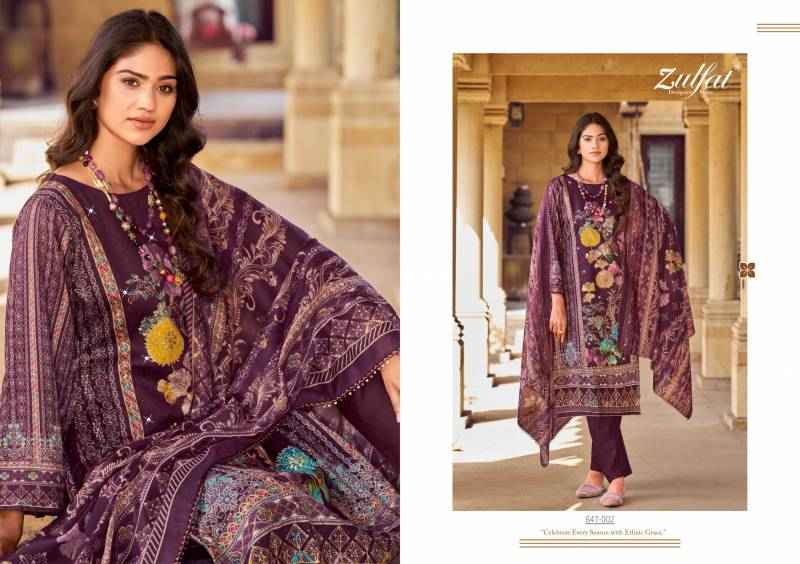 Zulfat Sangini Vol 6 Fancy Work Jam Cotton Dress Material ( 6 Pcs Catalogue )