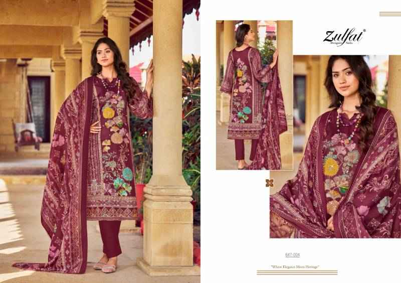 Zulfat Sangini Vol 6 Fancy Work Jam Cotton Dress Material ( 6 Pcs Catalogue )