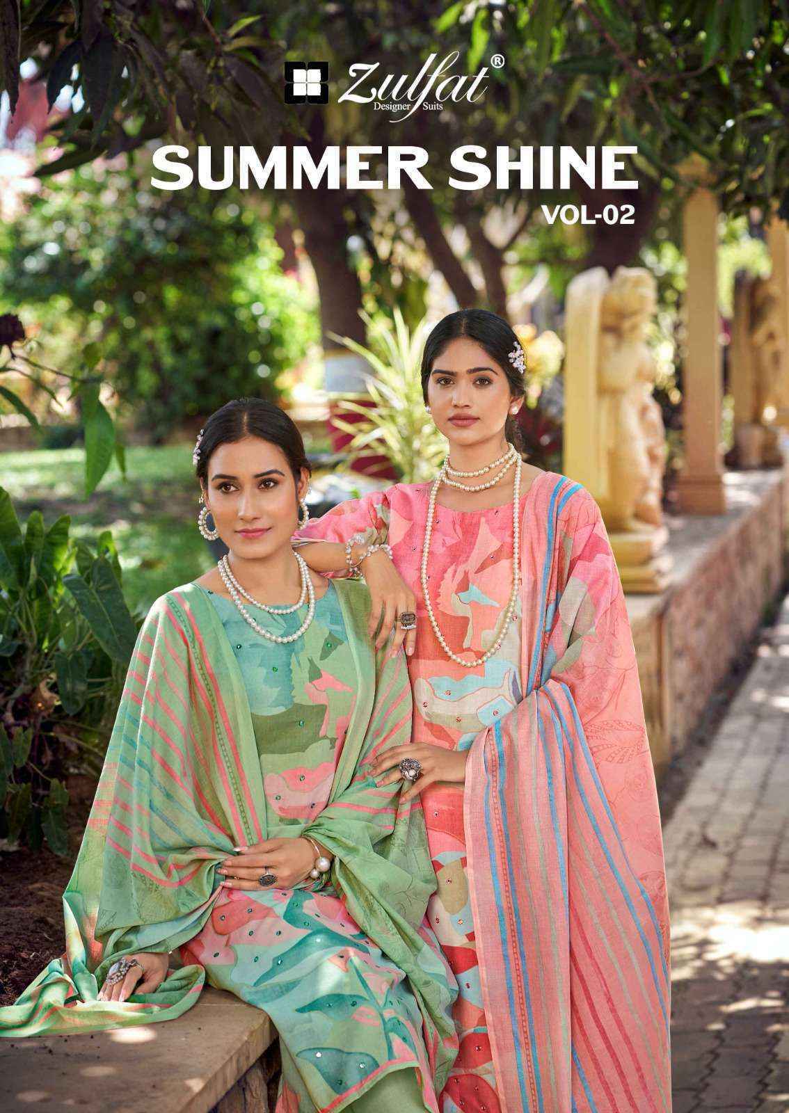 Zulfat Summer Shine Vol-2 Cotton Dress Material Wholesale Price (6 pcs Catalogue)