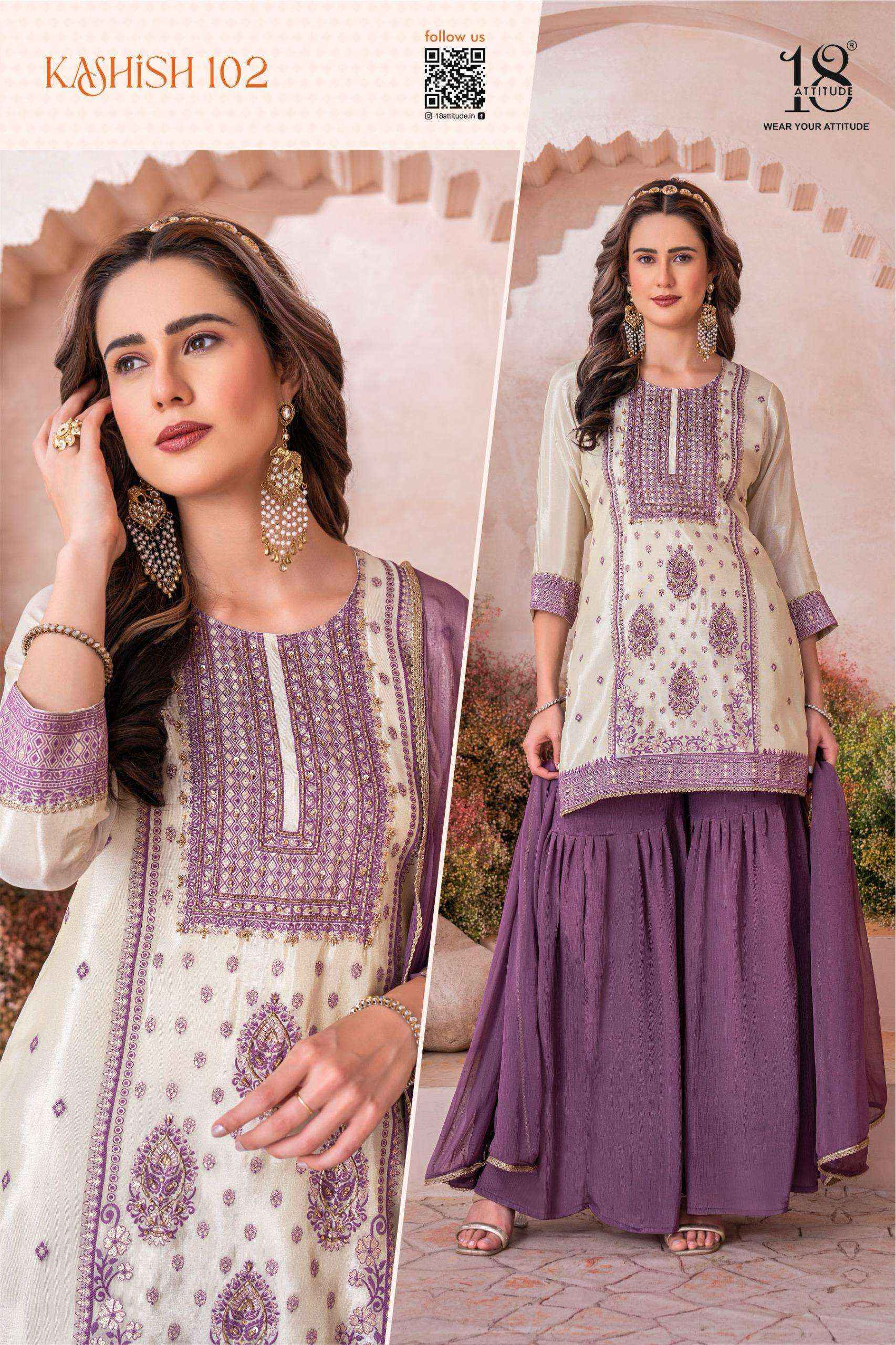 18 Attitude Kashish Viscouse Readymade Suit  Wholesale Price (5 pcs Catalogue)