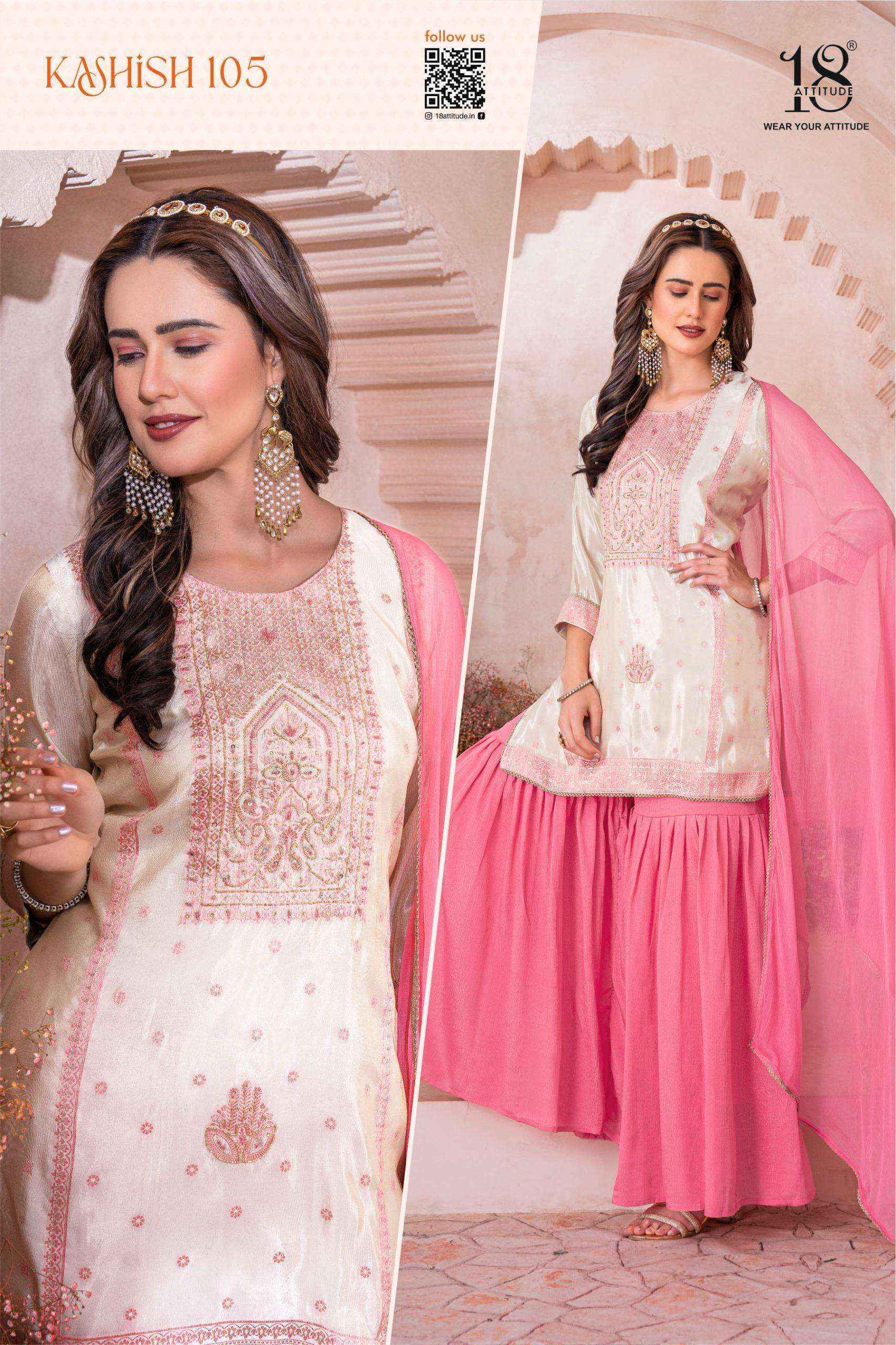 18 Attitude Kashish Viscouse Readymade Suit  Wholesale Price (5 pcs Catalogue)
