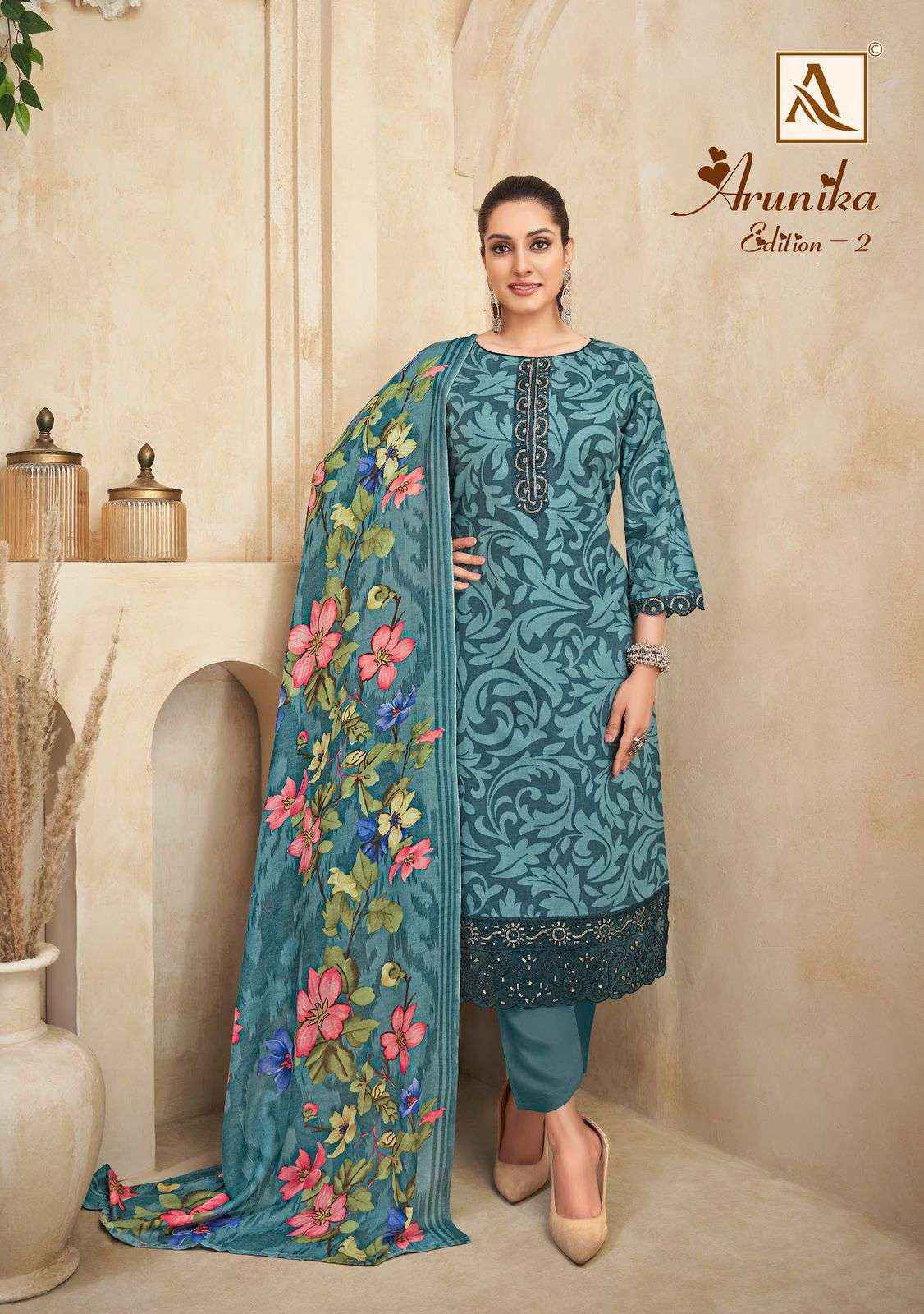 Alok Arunika Edition 2 Cambric Cotton Dress Material New Catalog ( 6 Pcs Catalogue )
